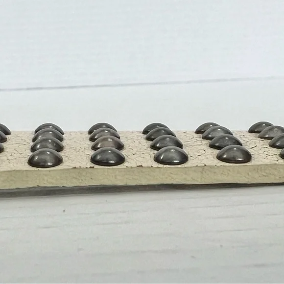 Y2K Inspired Leather Metal Studded Belt Women’s S Goth Punk Rock Distressed - Picture 7 of 10